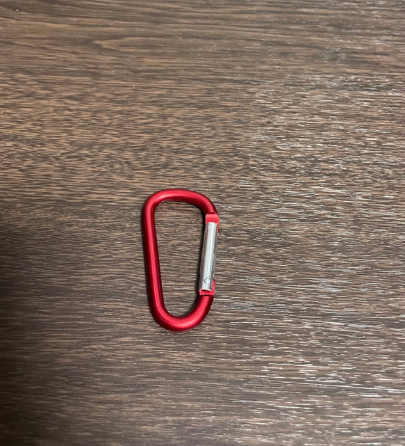 デニムと帆布の消臭マナーポーチ　口大きめ　レッド 6枚目の画像