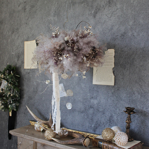 りっちゃん パンパスグラスのフライングリース 紫パンパスグラスの