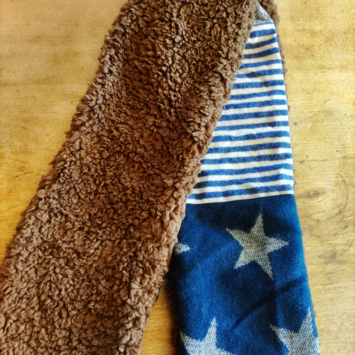 デニムリメイクマフラー　❤️ファー　パッチワーク　♥︎男前 2026年最新】デニムリメイクマフラーの人気アイテム - メルカリ