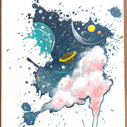 抽象アクリル画 宇宙風景 1ccf9352c8278e626054645bcb8a01