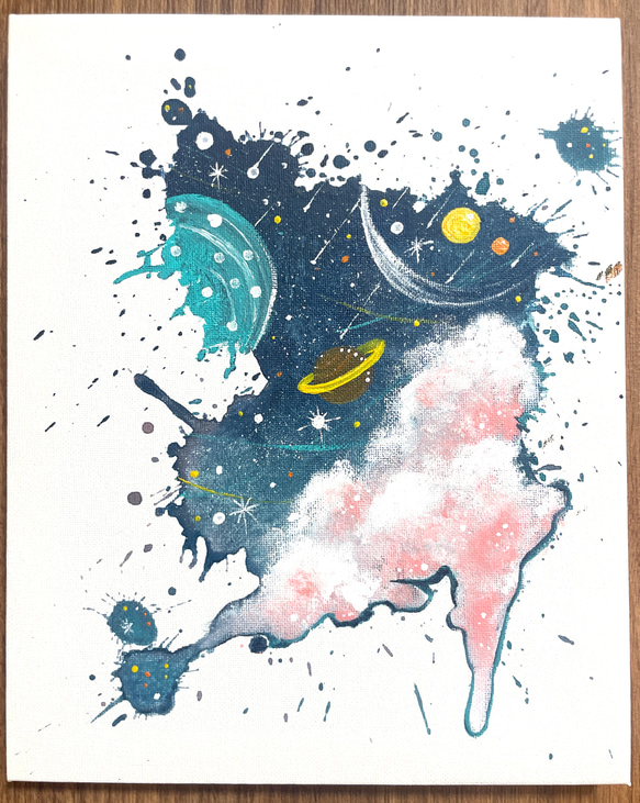 自作画　イラスト　キャンバス　油画　アクリル画 はじけてSpace アクリル画 アクリルアート キャンバスアート