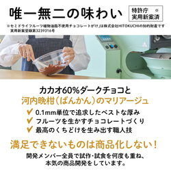 河内晩柑ピールチョコレート｜ドライフルーツ 人気 通販 敬老の日 お歳暮 クリスマス バレンタイン 6枚目の画像