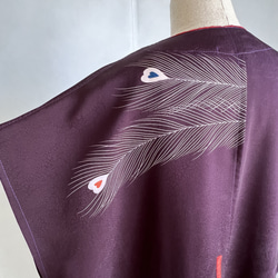 訪問着を羽織って纏って kimono haori  ロングジレ　ロングカーディガン　ロングガウン　着物リメイク　 13枚目の画像