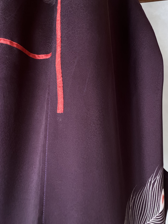 訪問着を羽織って纏って kimono haori  ロングジレ　ロングカーディガン　ロングガウン　着物リメイク　 11枚目の画像