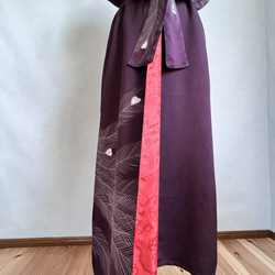 訪問着を羽織って纏って kimono haori  ロングジレ　ロングカーディガン　ロングガウン　着物リメイク　 7枚目の画像