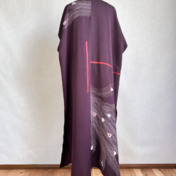訪問着を羽織って纏って kimono haori  ロングジレ　ロングカーディガン　ロングガウン　着物リメイク　 10枚目の画像
