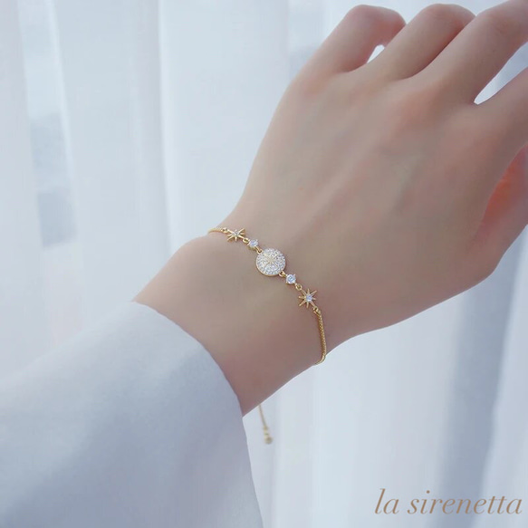 受注製作＊ star sparkle bracelet 2枚目の画像