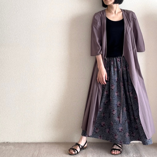 低身長さん向け洋服】リバティ生地 ギャザースカート （柄：ジュニパー