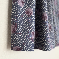 【低身長さん向け洋服】リバティ生地　ギャザースカート　（柄：ジュニパー） 14枚目の画像