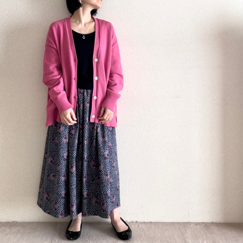 低身長さん向け洋服】リバティ生地 ギャザースカート （柄：ジュニパー 