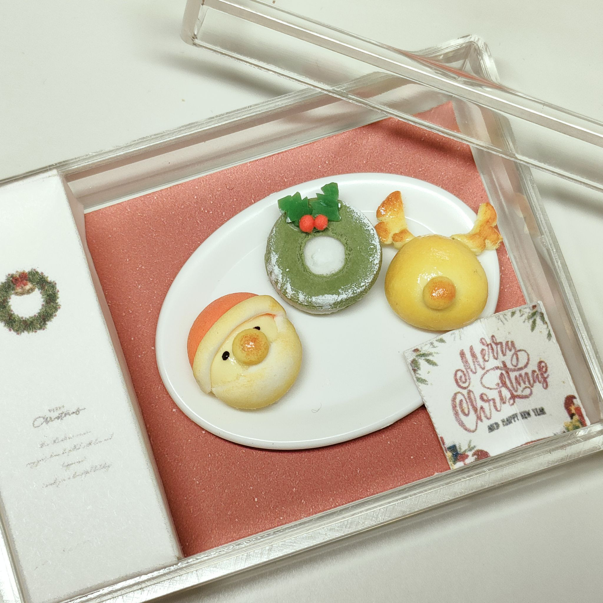 クリスマスパン アクリルケース ミニチュアスイーツ ミニチュア