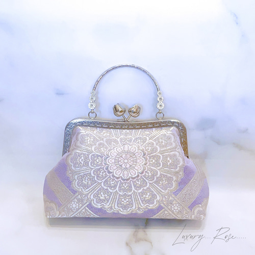 1点物♡格高いオーロラ濃密刺繍の最高級西陣帯地スノーパール