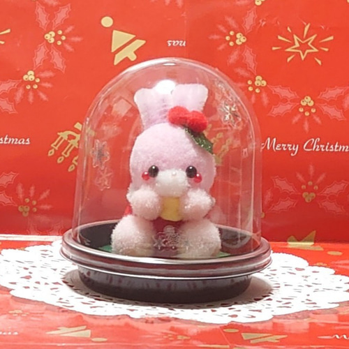 クリスマスプレゼント☆うさぎちゃん ふわふわうさぎちゃん ボールチェーン 全3色 No.603-180/181/182