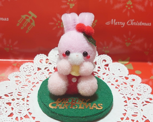 クリスマスプレゼント☆うさぎちゃん ふわふわうさぎちゃん ボールチェーン 全3色 No.603-180/181/182