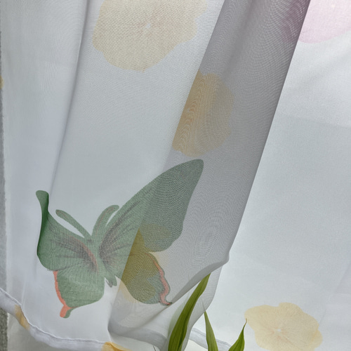 1460円→1000円 レビュー特典 幅100cm ×丈55cm 蝶々 カラフル カフェ