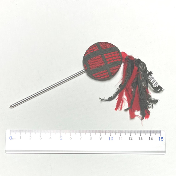 まといの簪(緑×赤) 6枚目の画像