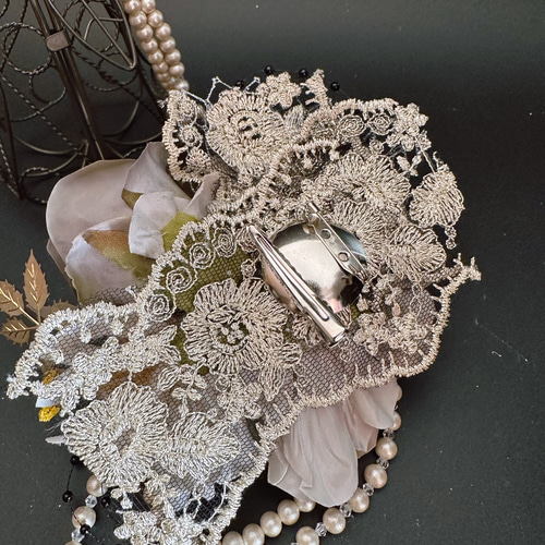 コサージュ、髪飾りオーダー受付中！ コサージュ 髪飾り♪No.4