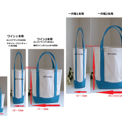 スターバックス用　タンブラートートバッグ  2本用　オールきなり　 スタンレークエンチャー0.88　サーモス　ナルゲン 18枚目の画像