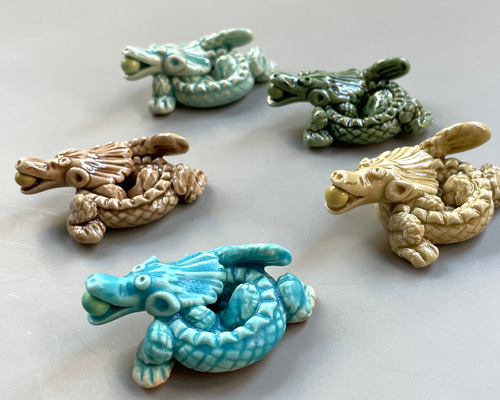 再販】2024年 干支のお箸置(辰）5色5個セット 龍 竜 ドラゴン