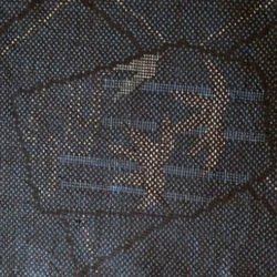【正絹】紬半幅帯　リバーシブル　402㎝ 4枚目の画像