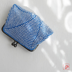 Ba-ba handmade Seedbeads crochet square pouch No.1977 第5張的照片