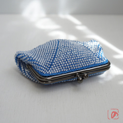 Ba-ba handmade Seedbeads crochet square pouch No.1977 第3張的照片