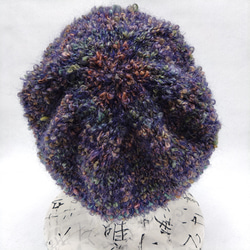 手編みベレー帽　A231108 3枚目の画像