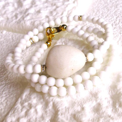 A65】 凛とした白の輝き｜ホワイトジェイド＆ホワイトオニキス