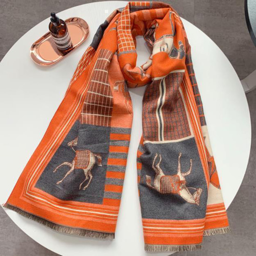 エルメス　ブランケット　超大判ショール　ストール　馬柄 エルメス ブランケット 超大判ショール ストール 馬柄