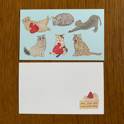 Message Card Cat Cake 3枚目の画像