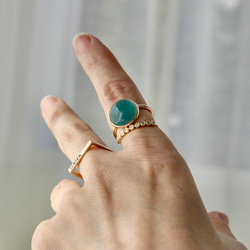 K10[神秘の青緑grandidierite]ring 3枚目の画像