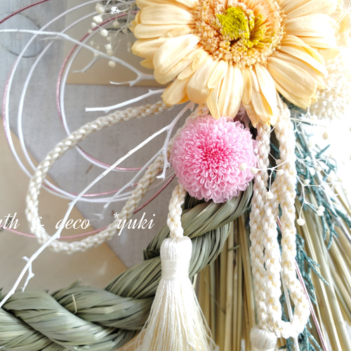 お正月飾り しめ縄リース natural しめ縄・しめ飾り yuki 通販