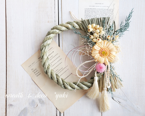 お正月飾り しめ縄リース natural しめ縄・しめ飾り yuki 通販