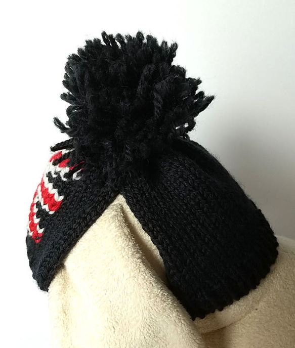 黒にイギリス国旗柄のワンちゃんの帽子（CAP-ｔ-34） 4枚目の画像