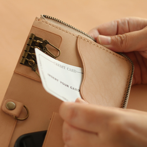 キーケース Lサイズ LF-085 ヌメ革ALL 牛革 レザー 革 財布 免許証