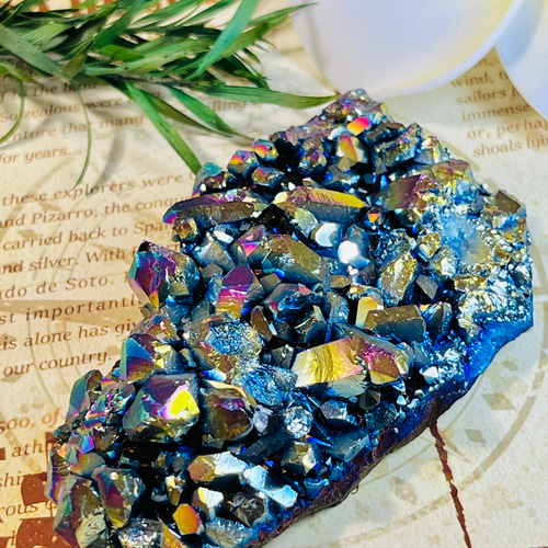 七色の夢໒꒱✨ オーラ アメジスト 紫水晶 ラフストーン 原石