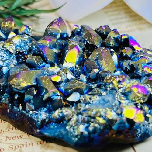 七色の夢໒꒱✨ オーラ アメジスト 紫水晶 ラフストーン 原石