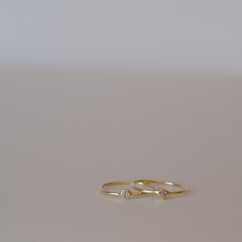 と*す様 1粒ダイヤリング 10k 4℃ リング K10 10金 オパール ダイヤモンド ワンストーン 一石 一粒