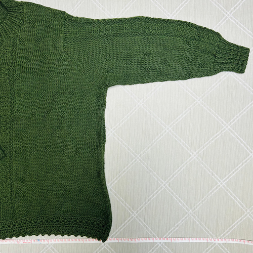 秋到来セール】セーター 手編み ニット 緑 ニット・セーター あみあみ
