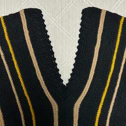 手編み　ニット　柄　ベスト　半袖　 3枚目の画像