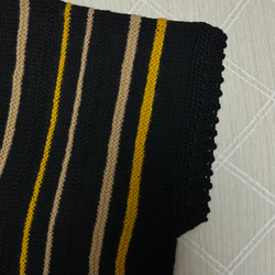 手編み　ニット　柄　ベスト　半袖　 4枚目の画像