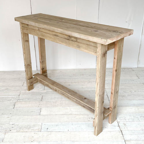 リサイクルウッド☆足場材 コンソールテーブル 薄型 幅120cm 高さ90cm