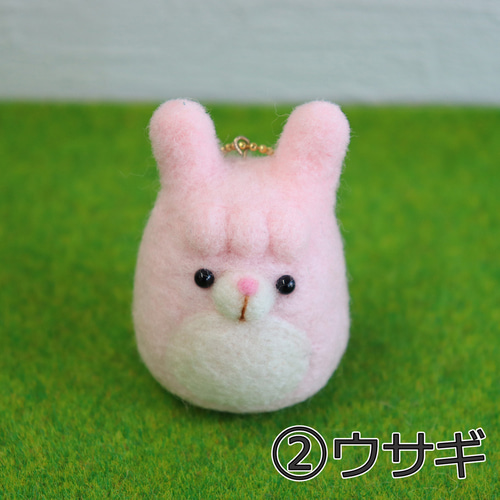 羊毛フェルト おきあがりこぼしストラップ 三種類 ペンギン