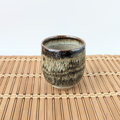 釉薬の美しい水瓶 古い唐津の焼き甕 古民具 和庭園 高さ38cm 釉薬の