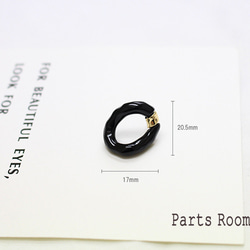 [2 件] 波浪紋理設計耳環 [象牙色] [鈦金屬柱/無扣] -mt-4187 第4張的照片