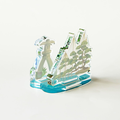 Sサイズ】金澤名所アクリルスタンド 兼六園 W55×H44×D30mm【金沢