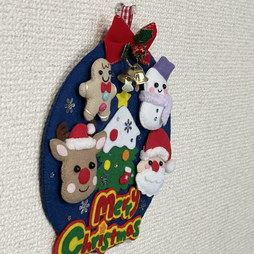 クリスマスリース フェルトリース リース pikataka 通販 16819144