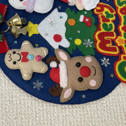 クリスマスリース フェルトリース リース pikataka 通販 16819144
