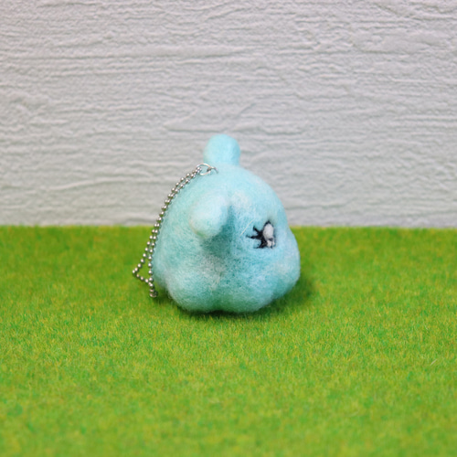 羊毛フェルト めんだこのめんこちゃん 2種類 オレンジ・水色 羊毛