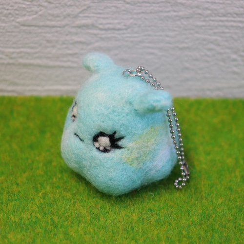 羊毛フェルト めんだこのめんこちゃん 2種類 オレンジ・水色 羊毛